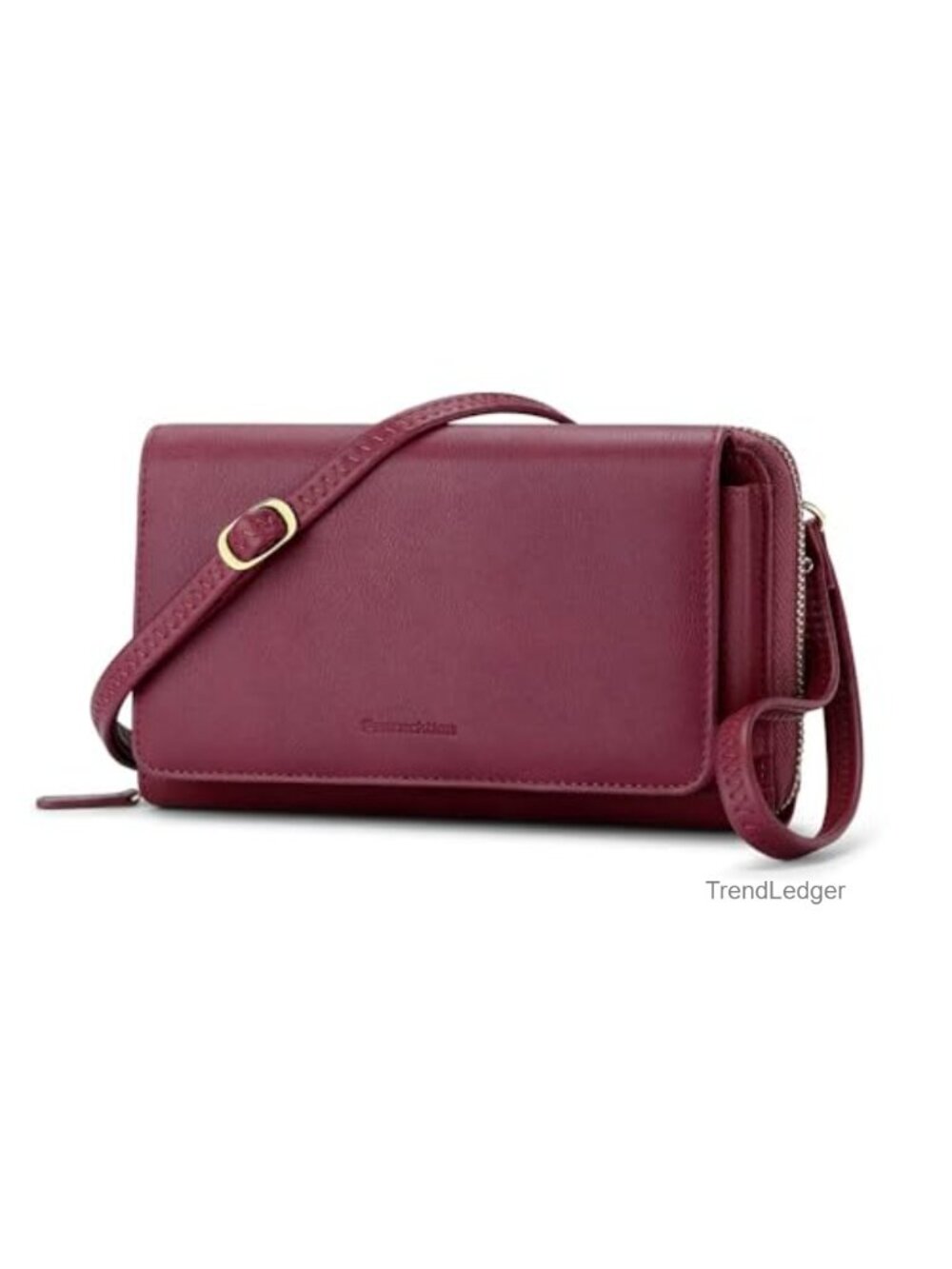 Vegan Leather RFID Crossbody Wristlet Wallet with Detachable Strap